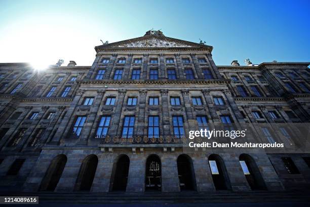 General view of Koninklijk Paleis or The Royal Palace Amsterdam will follow national policy regarding the coronavirus due to precautionary measures...