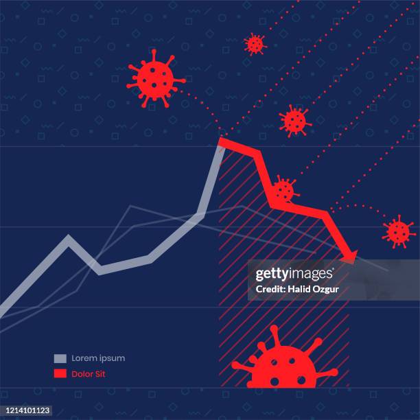 economic crisis covid-19 worldwide - deadly exchange stock illustrations