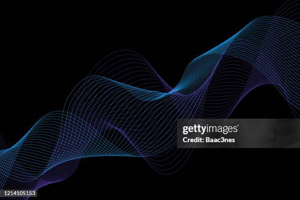 abstract curved line art - saturated colour stock pictures, royalty-free photos & images