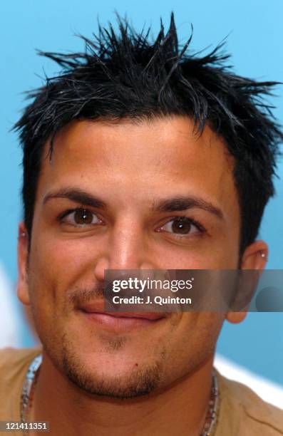 Peter Andre during Peter Andre Donates Over 200,000 Pounds To The NSPCC on Behalf Of The Full Stop Campaign at Tower Hamlets Young Peoples Center in...