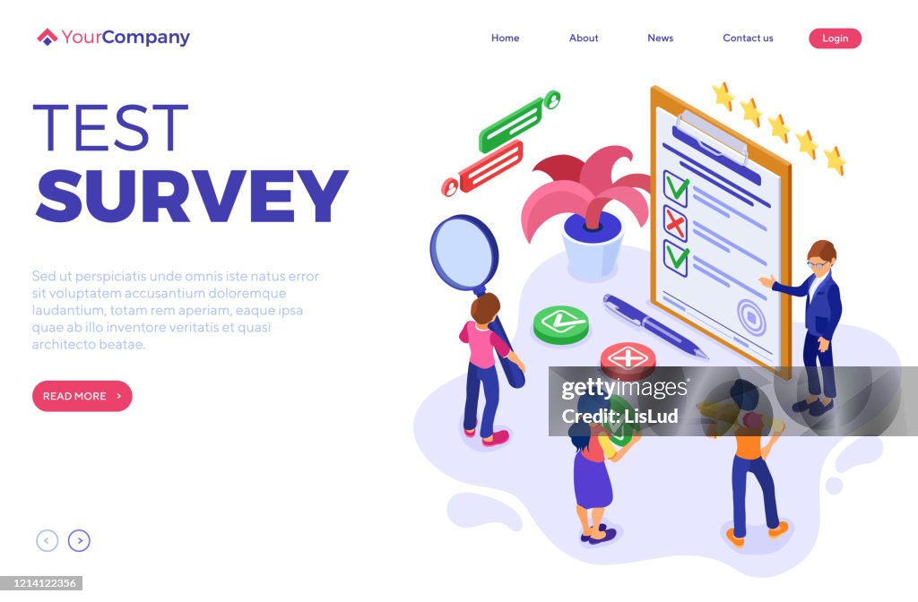 Survey Questionnaire Or Test Form High-Res Vector Graphic - Getty Images