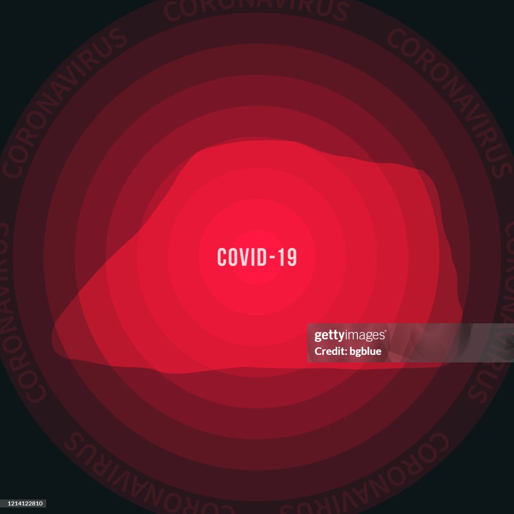 Jarvis Island map with the spread of COVID-19. Coronavirus outbreak