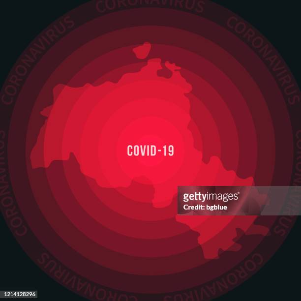 kurdistan karte mit der verbreitung von covid-19. coronavirus-ausbruch - syrien stock-grafiken, -clipart, -cartoons und -symbole