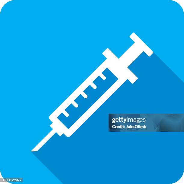 bildbanksillustrationer, clip art samt tecknat material och ikoner med silhuett för sprutikon - injicera