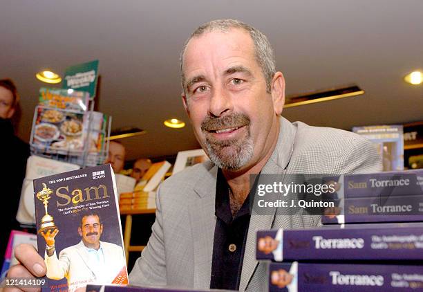 Sam Torrance during Sam Torrance Signs Copies of his Book "Sam: The Autobiography of Sam Torrance" in London at Books Etc, Broadgate Circle in...