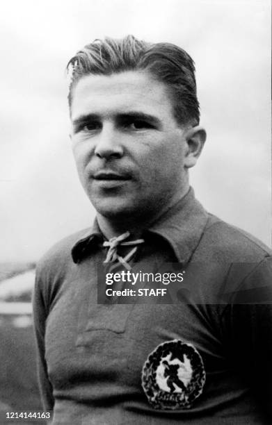 Portrait of Hungarian soccer champion Ferenc Puskas dated from the 50's. Puskas won the Olympic title with his team in 1952 in Helsinki and World cup...