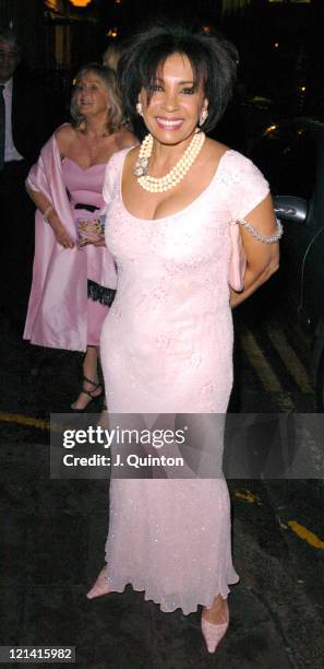 Shirley Bassey during Laurent-Perrier "Chilled Pink" Party - Arrivals at Quaglino's in London, Great Britain.