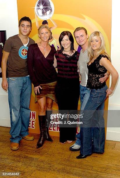 Noel Sullivan, Faye Tozer, Natalie O'Donnell, Jon Lee and Rachael Wooding