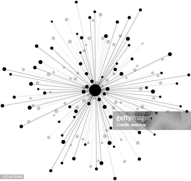 illustrazioni stock, clip art, cartoni animati e icone di tendenza di connessioni esplosione - network