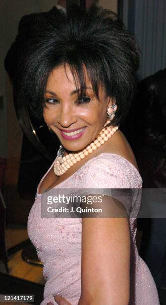 Shirley Bassey during Laurent-Perrier "Chilled Pink" Party - Arrivals at Quaglino's in London, Great Britain.