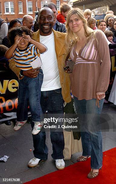 Gary Beadle and family during "Winnie the Pooh on Stage" - Gala Performance at Carling Apollo Hammersmith in London, Great Britain.