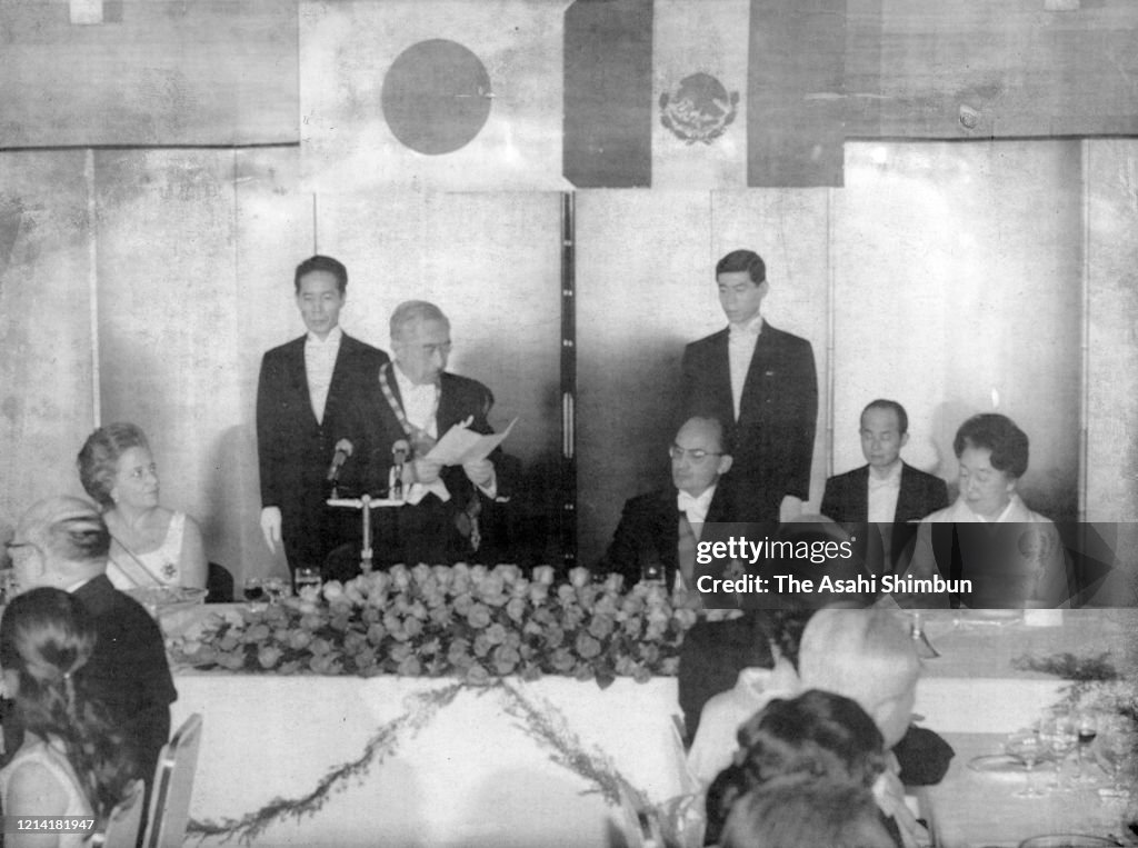 Mexican President Luis Echeverria Visits Japan