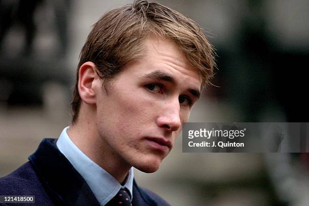 Otis Ferry, son of Bryan Ferry during Pro-hunt Eight Appear Over Commons Storming - Court Hearing at Bow Street Magistrates Court in London, Great...