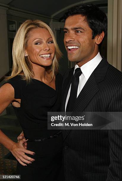 Kelly Ripa and Mark Consuelos during 18th Annual Women of the Year Luncheon at The Pierre in New York City, New York, United States.