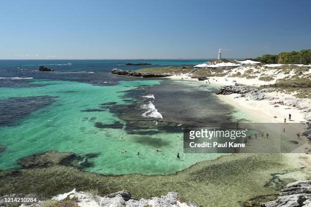 General view of The Basin is seen on March 23, 2020 in Rottnest Island, Australia. The West Australian state government announced Rottnest island, a...