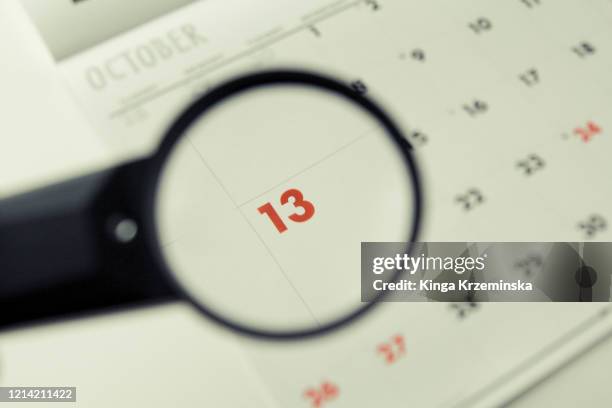 date 13th - friday 13 stockfoto's en -beelden