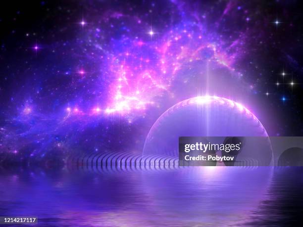 space fantasy - dramatic landscape stock illustrations