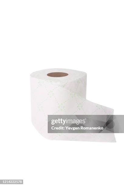 roll of toilet paper isolated on white background - buying toilet paper stock pictures, royalty-free photos & images