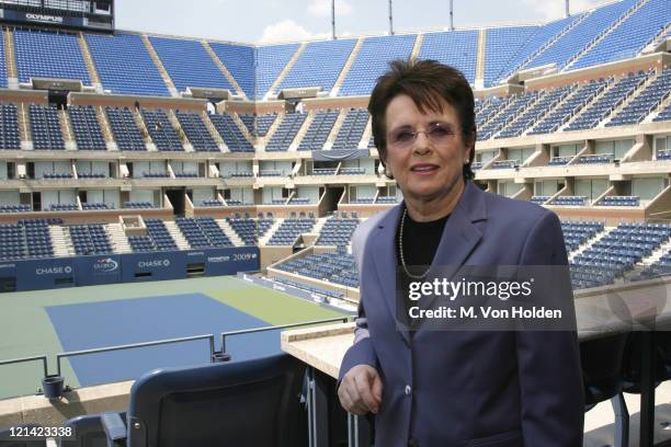 Billie Jean King during The United States Tennis Association and the City of New York Announce the Renaming of Arthur Ashe Stadium to Billie Jean...