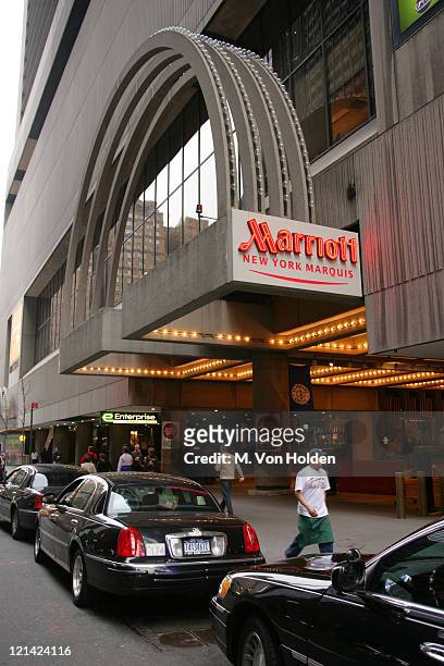 Marriott Marquis Hotel during New York City Scenes in New York, New York, United States.