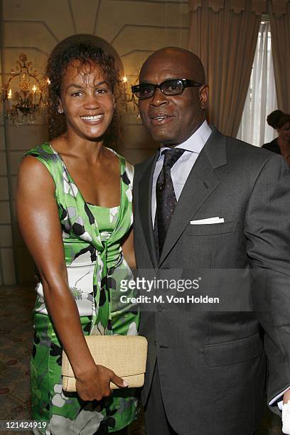 Erica Reid and LA Reid during Antonio " L.A. Reid receives the UJA Federation of New York's Music Visionary Award at The Pierre Hotel Ballroom in...