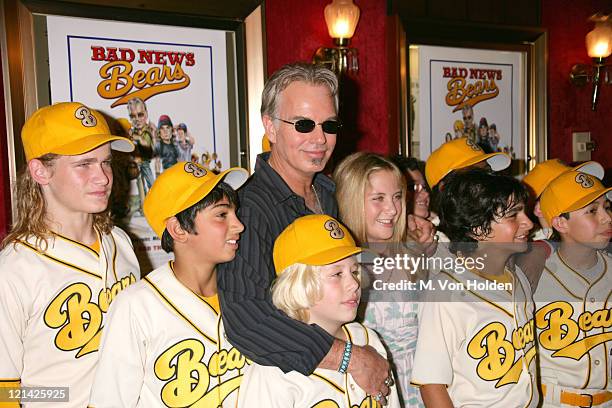 Billy Bob Thornton, Bad News Bears cast during Inside arrivals for the "Bad News Bears' premiere at The Ziegfeld Theater in New York, New York,...