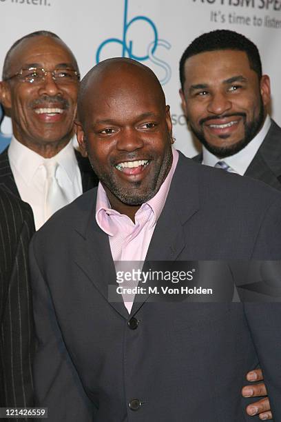 Lem Barney, Emmitt Smith and Jerome Bettis during NFL and The Gillen Brewer Company held the "Kick off for a Cure" Benefit for Autism Speaks. At...