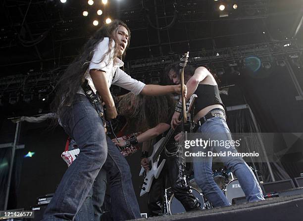 Dragonforce during Ozzfest 2006 - July 29, 2006 at Randall's Island in New York City, New York, United States.