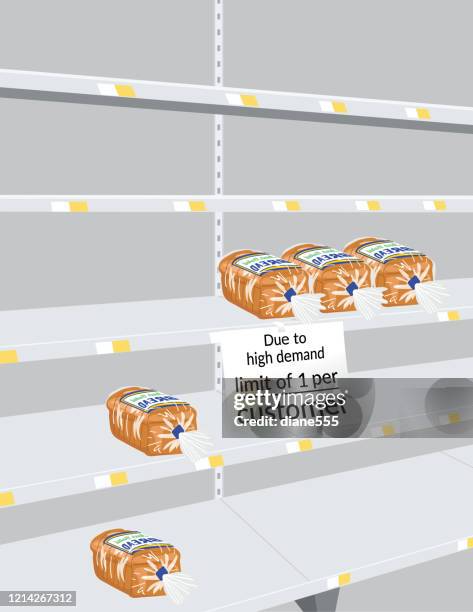 empty grocery store shelves - empty store shelf stock illustrations