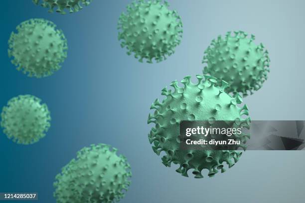 coronavirus ,3d render - papilloma stockfoto's en -beelden
