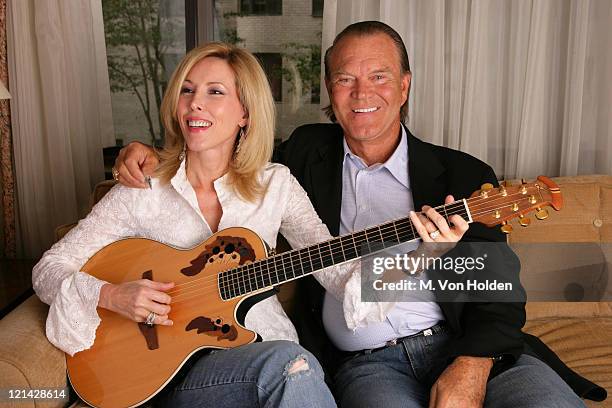 Kim Campbell, Glen Campbell during Glen Campbell portrait session at The Regency Hotel in New York, New York, United States.