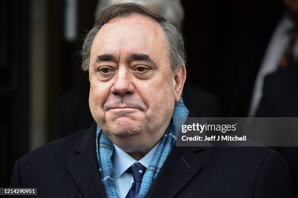 Former Scottish First Minister Alex Salmond departs Edinburgh High Court on March 23, 2020 in Edinburgh, Scotland. Alex Salmond has been cleared of...