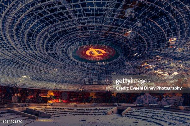 buzludzha memorial - bulgaria history stock pictures, royalty-free photos & images