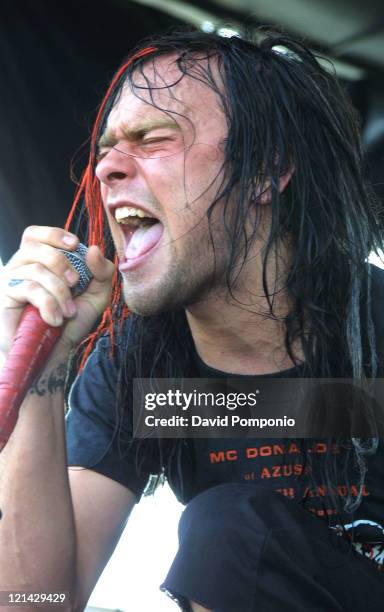 Bert McCracken of The Used during 2003 Vans Warped Tour - Asbury Park at Asbury Park Lot in Asbury Park, New Jersey, United States.