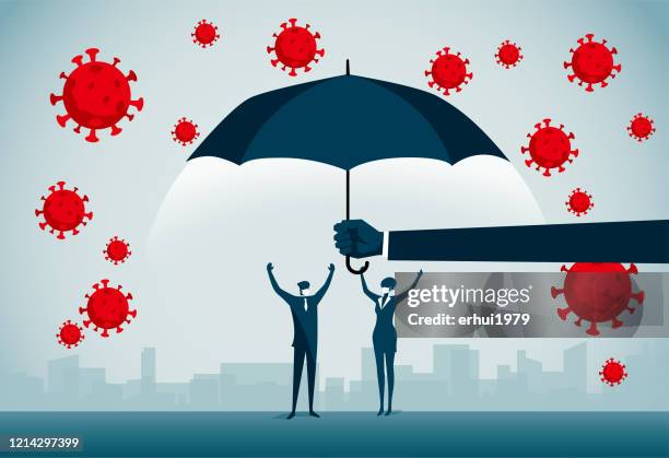 flu virus - sheltering stock illustrations