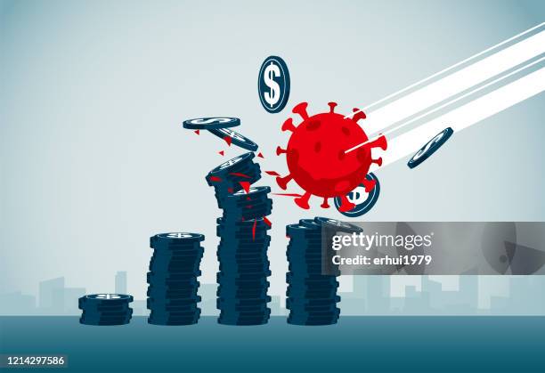 aggression - coronavirus money stock illustrations