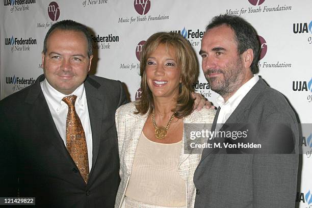 Rob Glaser, Denise Rich, David Munns during UJA Federation of NY/Music for Youth Foundation fundraiser at Pierre Ballroom in New York, New York,...