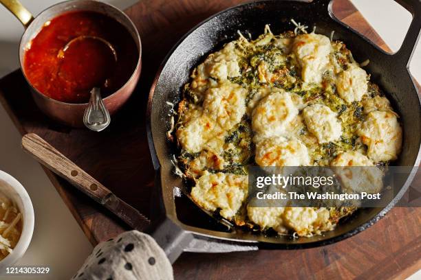 Cooking for one - How-To Strata Affogata Frittata alle Lasagne photographed for Voraciously at Tom McCorkle Images in Baltimore, Maryland on May 19,...