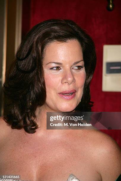 Marcia Gay Harden during Inside arrivals for the "Bad News Bears' premiere at The Ziegfeld Theater in New York, New York, United States.