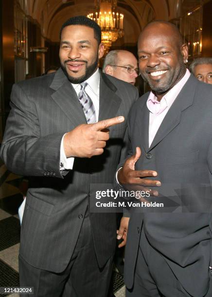 Jerome Bettis and Emmitt Smith during NFL and The Gillen Brewer Company held the "Kick off for a Cure" Benefit for Autism Speaks. At Waldorf Astoria...