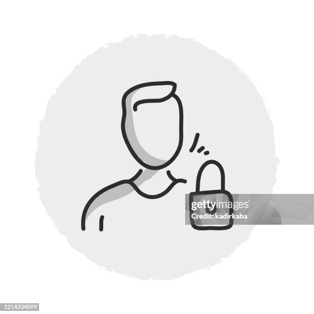 access line icon - enter password stock illustrations