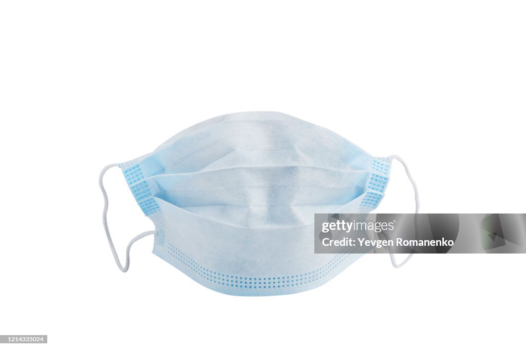 Doctor mask and coronavirus protection isolated on a white background