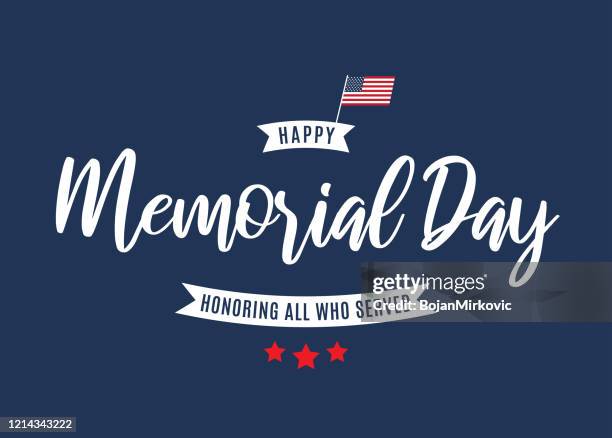 ilustrações de stock, clip art, desenhos animados e ícones de memorial day background. honoring all who served. vector - feriado americano memorial day