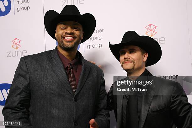 Cowboy Troy and John Rich of Big & Rich during 49th Annual GRAMMY Awards - Warner Music Group After Party at The Cathedral in Los Angeles,...