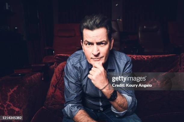 Actor Charlie Sheen is photographed for People Magazine on December 20, 2016 in Los Angeles, California.