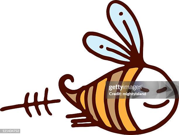 speedy bee - bumblebee white background stock illustrations