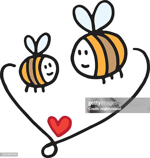 große und kleine bees - giant bee stock-grafiken, -clipart, -cartoons und -symbole