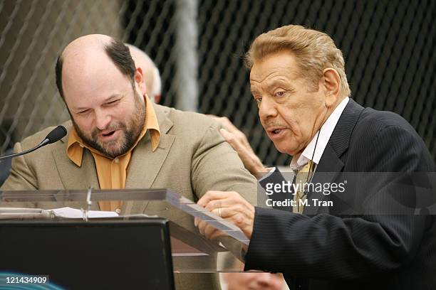 Jason Alexander and Jerry Stiller during Jerry Stiller and Anne Meara Honored with a Star on the Hollywood Walk of Fame at 7018 Hollywood Blvd. In...