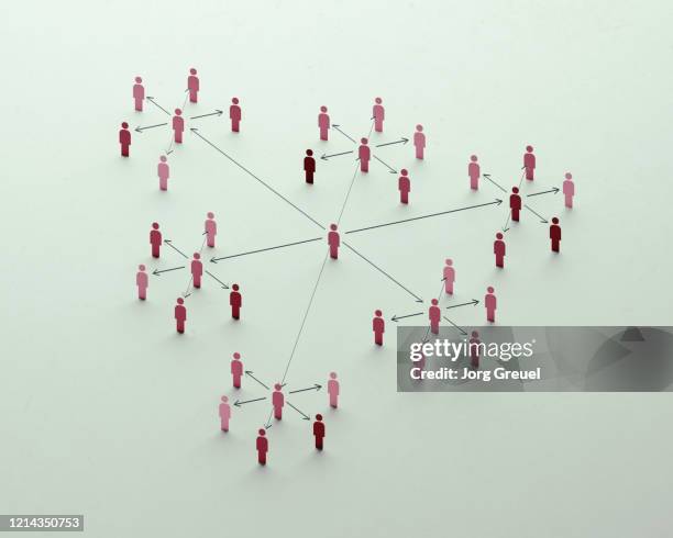 chain of infection - infectious disease contact diagram stock pictures, royalty-free photos & images