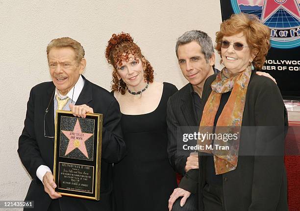 Jerry Stiller, Amy Stiller, Ben Stiller and Anne Meara